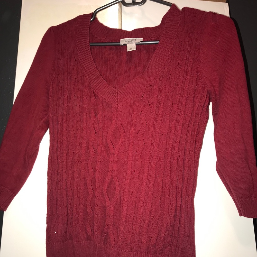 Ann Taylor Loft petite size S sweater in Red